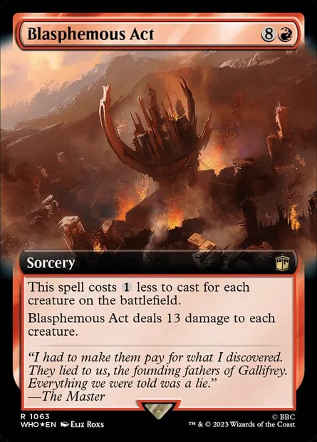 Blasphemous Act, Magic card WHO 1063 — Doctor Who set