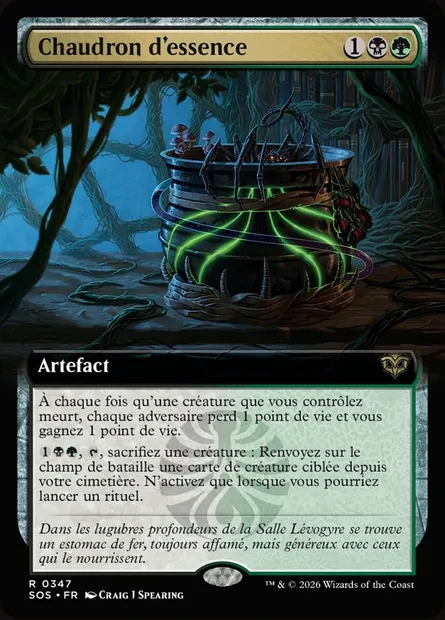 Chaudron d'essence, carte Magic SOS 347 — extension Secrets of Strixhaven