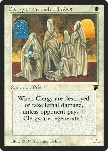 Clergy of the Holy Nimbus, carte Magic LEG 6 — extension Legends