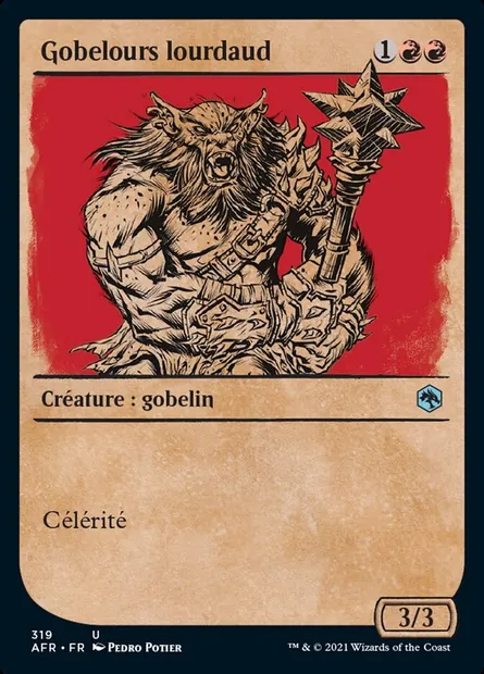 Gobelours lourdaud, carte Magic AFR 319 — extension Forgotten Realms: Aventures dans les Royaumes Oubliés
