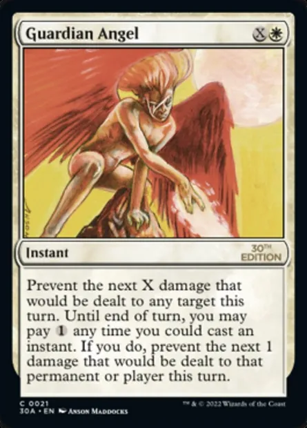 Guardian Angel, Magic card 30A 21 — 30th Anniversary Edition set