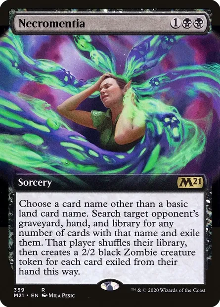 Necromentia, Magic card M21 359 — Core Set 2021 set