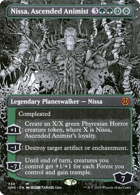 Nissa, Ascended Animist, Magic card ONE 339 — Phyrexia: All Will Be One set