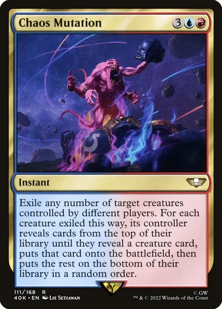 Chaos Mutation, Magic card 40K 111 — Warhammer 40,000 Commander set