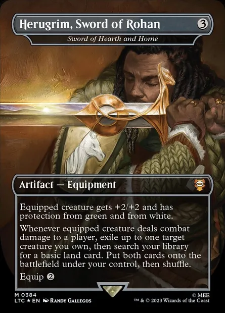 Épée d'âtre et de foyer, carte Magic LTC 384 — extension Tales of Middle-earth Commander