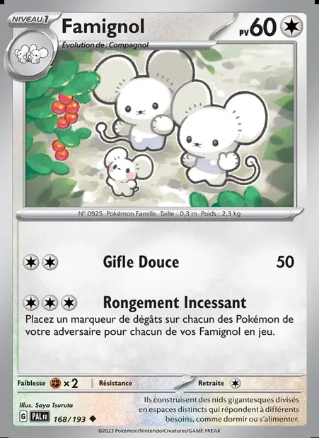 Famignol, carte Pokémon PAL 168 — extension Évolutions à Paldea