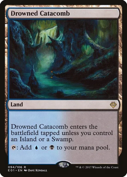 Drowned Catacomb, Magic card E01 94 — Archenemy: Nicol Bolas set