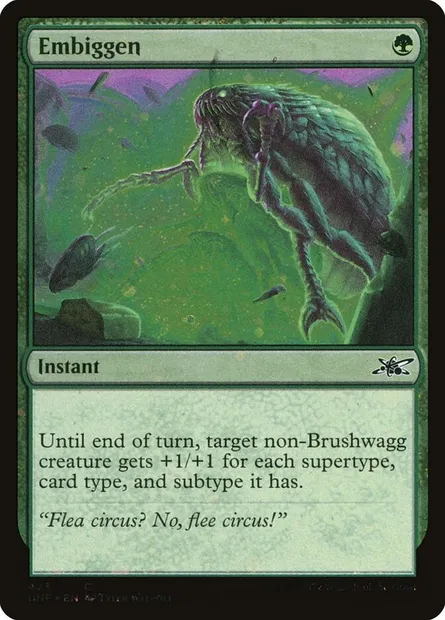 Embiggen, carte Magic UNF 423 — extension Unfinity