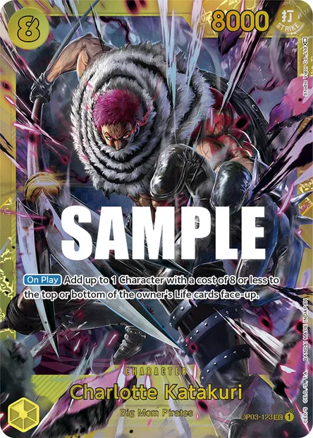 Charlotte Katakuri, One Piece card OP03-123 — PILLARS OF STRENGTH set
