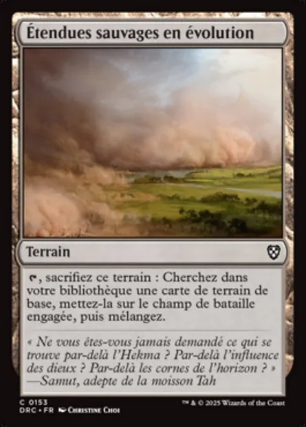 Étendues sauvages en évolution, carte Magic DRC 153 — extension Aetherdrift Commander