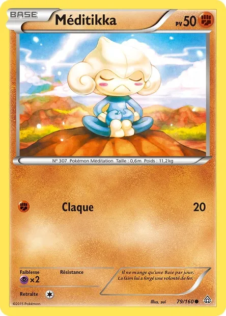 Méditikka, carte Pokémon PRC 79 — extension Primo-Choc