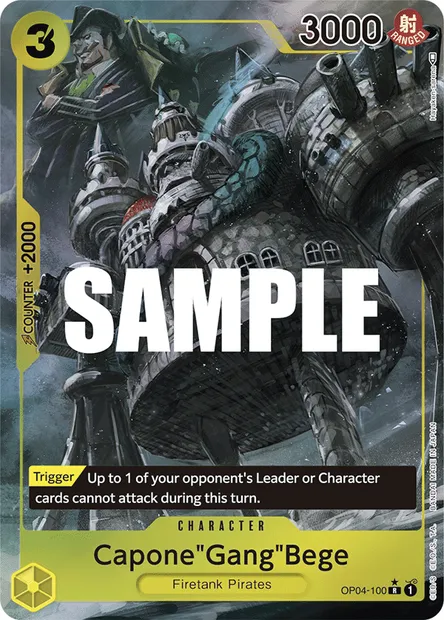 Capone"Gang"Bege, One Piece card OP04-100 — KINGDOMS OF INTRIGUE set