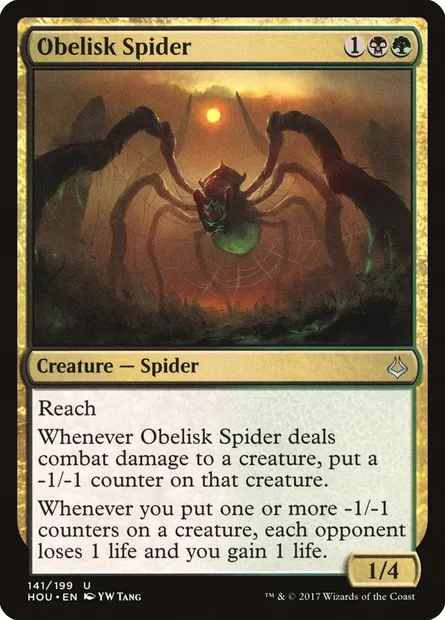 Obelisk Spider, Magic card HOU 141 — Hour of Devastation set