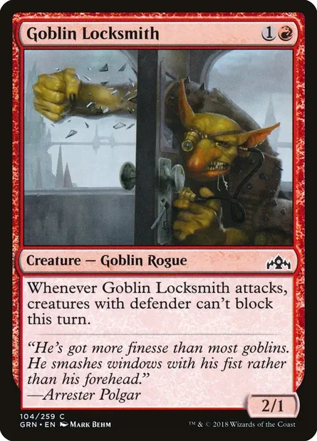 Goblin Locksmith, Magic card GRN 104 — Guilds of Ravnica set