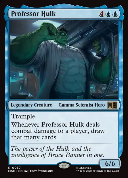 Professor Hulk, Magic card MSC 37 — Marvel Super Heroes Commander set