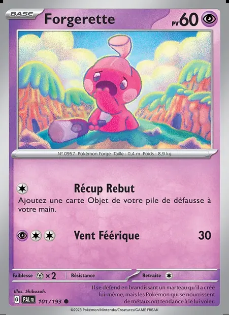 Forgerette, carte Pokémon PAL 101 — extension Évolutions à Paldea