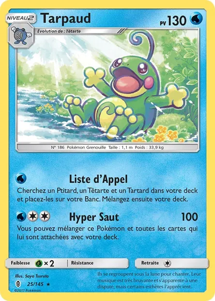 Tarpaud, carte Pokémon GRI 25 — extension Gardiens Ascendants