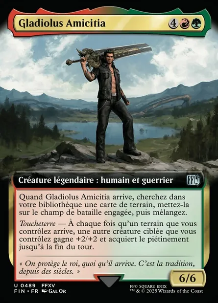 Gladiolus Amicitia, carte Magic FIN 489 — extension Final Fantasy