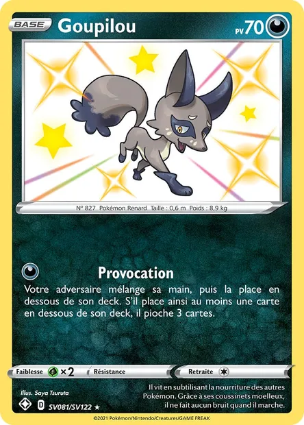 Goupilou, carte Pokémon SHF SV081 — extension Destinées Radieuses