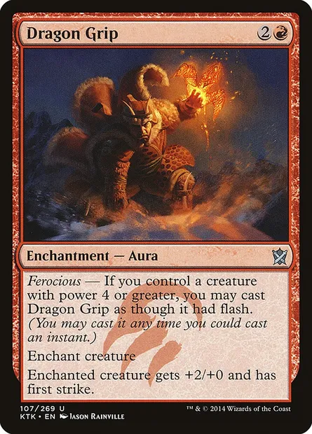 Dragon Grip, Magic card KTK 107 — Khans of Tarkir set