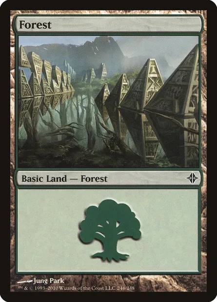 Forest, Magic card ROE 246 — Rise of the Eldrazi set