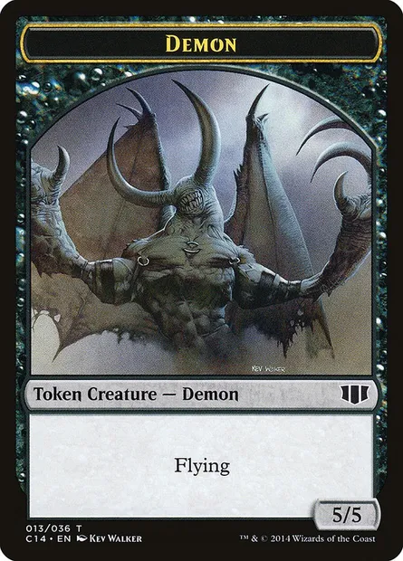 Demon, carte Magic TC14 13 — extension Commander 2014 Tokens