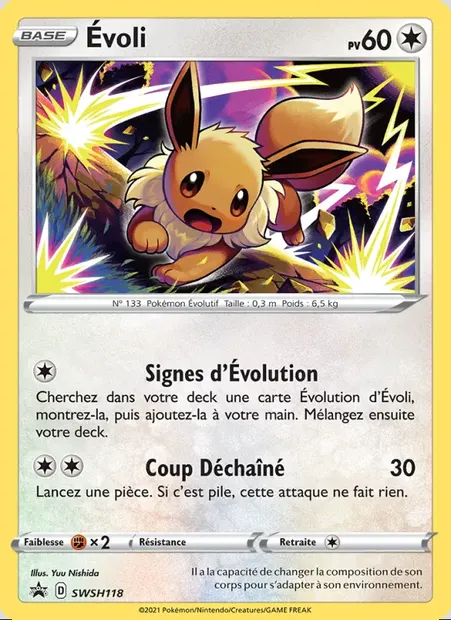 Évoli, carte Pokémon SWSH 118 — extension Promo SWSH