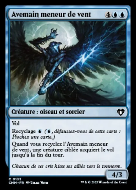 Avemain meneur de vent, carte Magic CMM 133 — extension Commander Masters