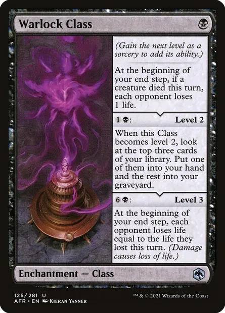 Warlock Class, Magic card AFR 125 — Adventures in the Forgotten Realms set