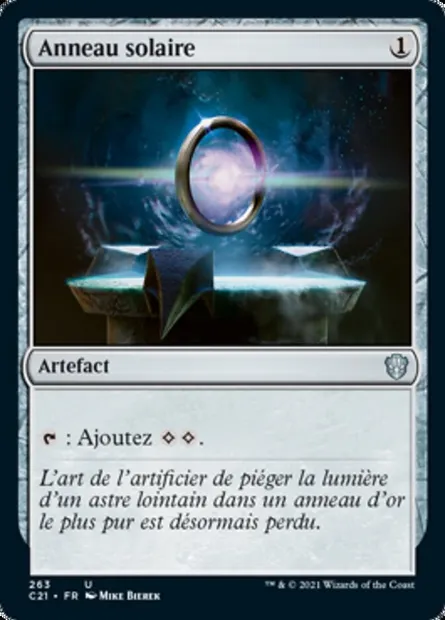 Anneau solaire, carte Magic C21 263 — extension Commander 2021