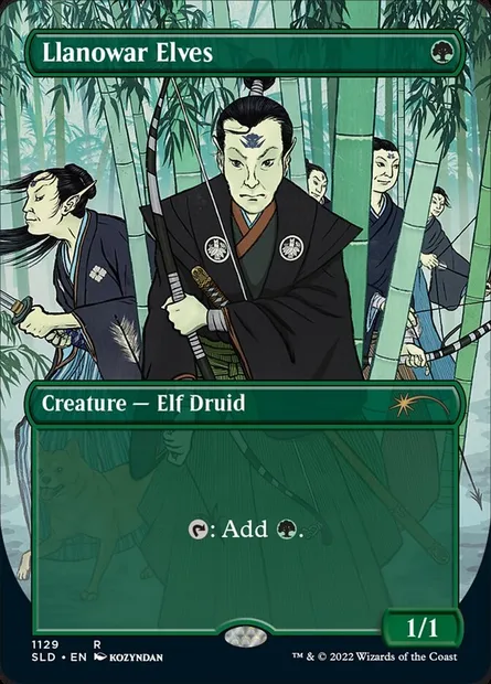 Elfes de Llanowar, carte Magic SLD 1129 — extension Secret Lair Drop