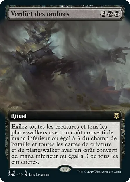 Verdict des ombres, carte Magic ZNR 344 — extension Renaissance de Zendikar