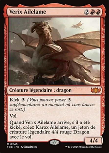 Verix Ailelame, carte Magic TDC 243 — extension Tarkir: Dragonstorm Commander