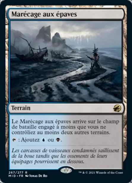Marécage aux épaves, carte Magic MID 267 — extension Innistrad : chasse de minuit