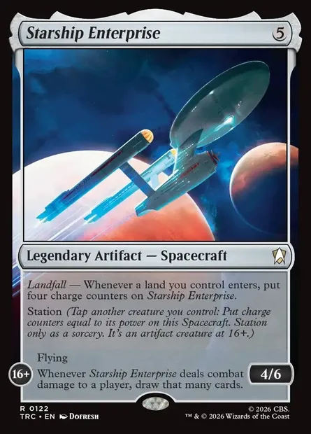 Starship Enterprise, Magic card TRC 122 — Star Trek Commander set