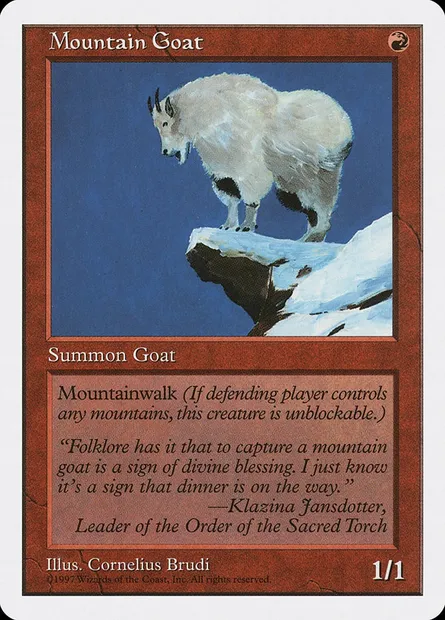 Mountain Goat, Magic card 5ED 252 — Fifth Edition set