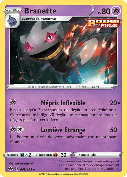 Branette, carte Pokémon CRE 63 — extension Règne de Glace