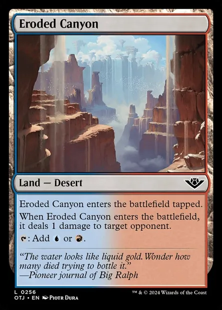Eroded Canyon, Magic card OTJ 256 — Outlaws of Thunder Junction set