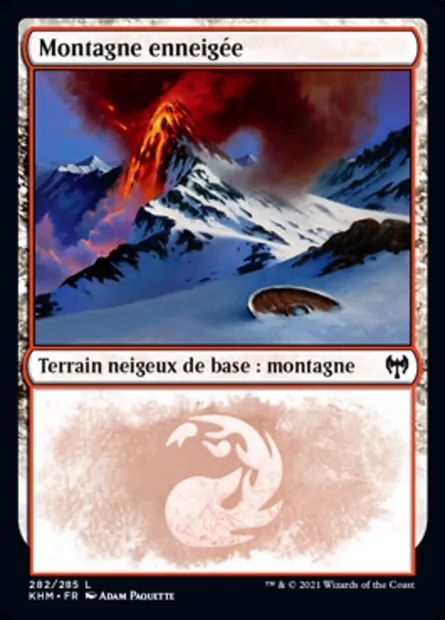 Montagne enneigée, carte Magic KHM 282 — extension Kaldheim