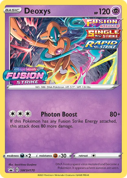 Deoxys, Pokémon card SWSH 170 — SWSH Black Star Promos set
