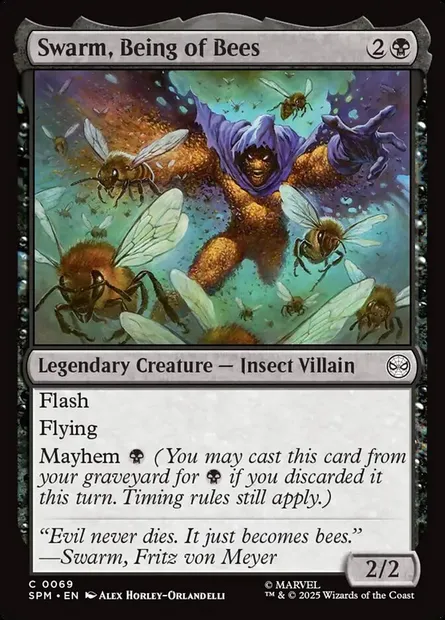 Swarm, Being of Bees, Magic card SPM 69 — Marvel's Spider-Man set