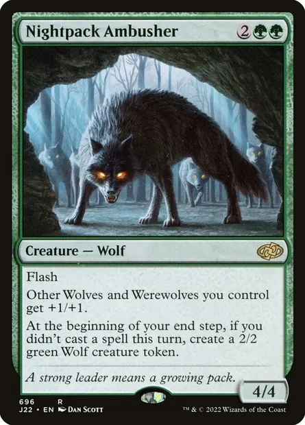 Nightpack Ambusher, Magic card J22 696 — Jumpstart 2022 set