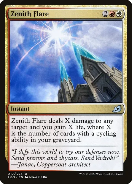 Zenith Flare, Magic card IKO 217 — Ikoria: Lair of Behemoths set