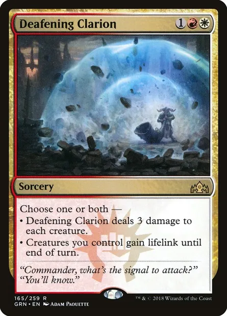 Deafening Clarion, Magic card GRN 165 — Guilds of Ravnica set