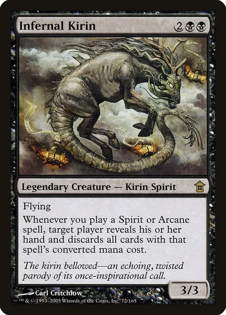 Infernal Kirin, Magic card SOK 72 — Saviors of Kamigawa set