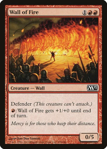 Wall of Fire, Magic card M13 156 — Magic 2013 set