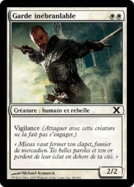 Garde inébranlable, carte Magic 10E 48 — extension Dixième édition