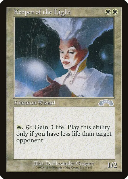 Gardienne de la lumière, carte Magic EXO 8 — extension Exode