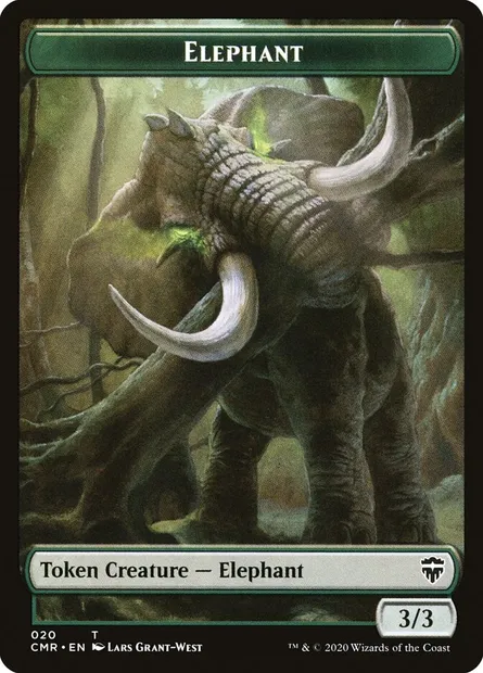 Elephant, Magic card TCMR 20 — Commander Legends Tokens set