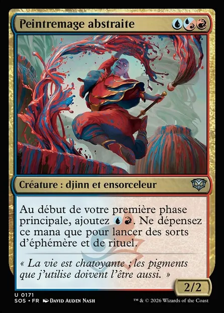 Peintremage abstraite, carte Magic SOS 171 — extension Secrets of Strixhaven